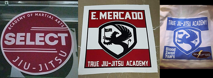 Sublimated JiuJitsu Patches with laser cut option